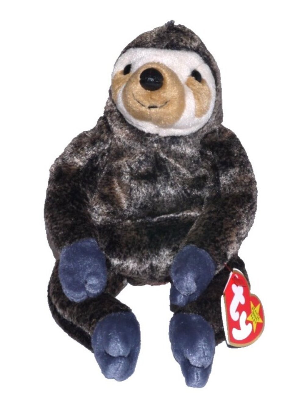 Vintage TY Beanie Babies Slowpoke sloth 8" plush stuffed toy PE pellets 1999